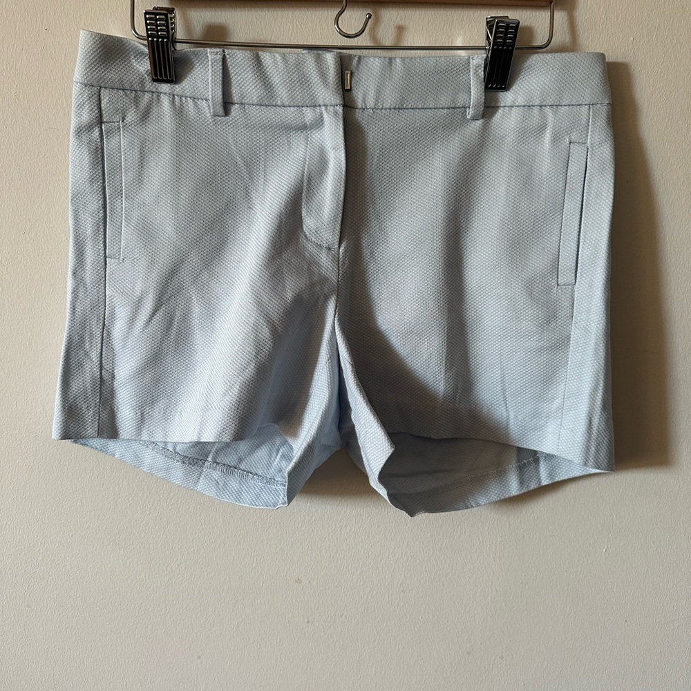 Smart Set Light blue textured High Waist Shorts Tailored Design